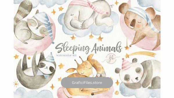 دانلود کلیپ آرت فانتزی حیوانات در خواب Sleeping Animals