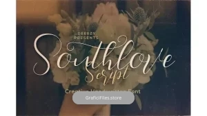 دانلود فونت انگلیسی دست نویس Southlove Script Font