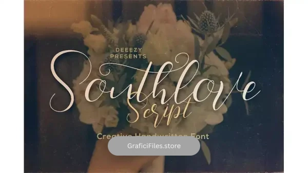 دانلود فونت انگلیسی دست نویس Southlove Script Font