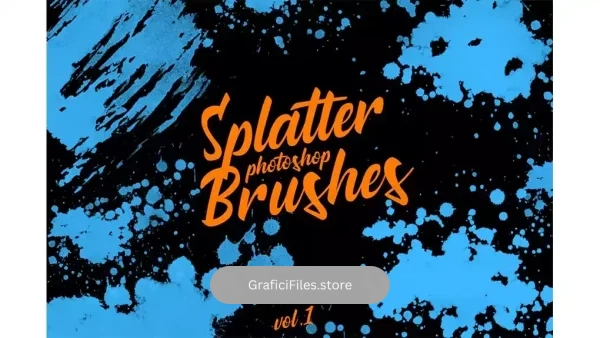 دانلود براش پاشیدن رنگ فتوشاپ Splatter Stamp Photoshop Brushes Vol. 1