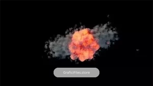 دانلود فوتیج آلفا انفجار Top-Down Shot On Explosion On Alpha