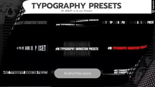 دانلود پریست افترافکت تایپوگرافی Typography Presets