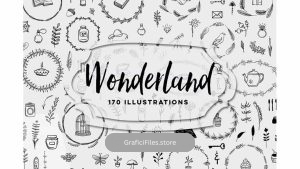 دانلود وکتور و کلیپ آرت سرزمین عجایب Wonderland Illustrations