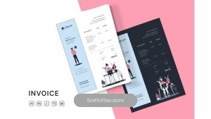 دانلود قالب آماده ورد صورتحساب مینیمال Word Invoice