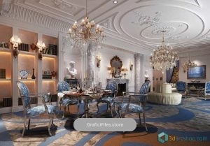 دانلود صحنه آماده معماری داخلی