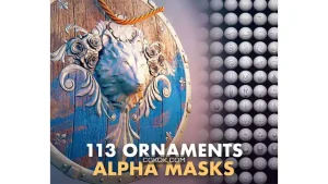 دانلود تصویر آلفا ماسک تزئینات Ornaments Alpha Masks