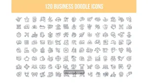 دانلود آیکون کسب و کار Business Doodle Icons