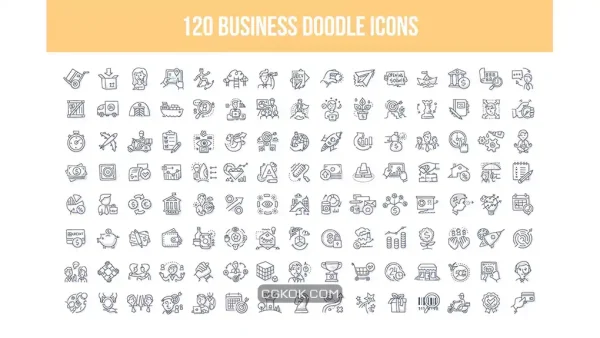 دانلود آیکون کسب و کار Business Doodle Icons