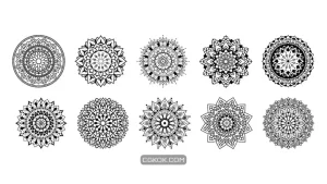 دانلود 14 طرح وکتور ماندالا – Mandala