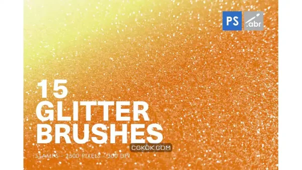 دانلود براش کاغذ براق فتوشاپ Glitter Paper Photoshop Stamp Brushes
