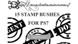 دانلود براش مهر فتوشاپ Photoshop Stamp Brushes
