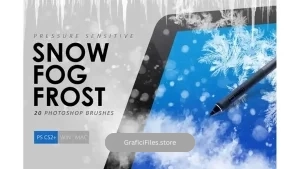 دانلود براش مه برف و جنگل فتوشاپ Snow, Fog, Frost Photoshop Brushes