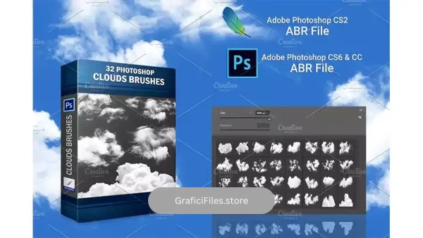 دانلود براش ابر فتوشاپ Clouds Brushes