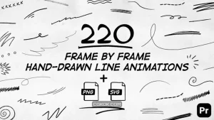 پروژه پریمیر 220 خطوط متحرک فریم به فریم Frame By Frame Animated Lines