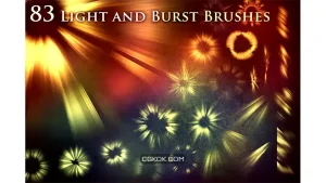 دانلود براش نور و انفجار فتوشاپ Light and Burst Brushes