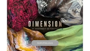 دانلود براش اشکال سه بعدی انتزاعی Dimension 30 Abstract 3D Shapes