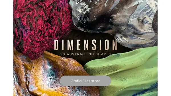 دانلود براش اشکال سه بعدی انتزاعی Dimension 30 Abstract 3D Shapes