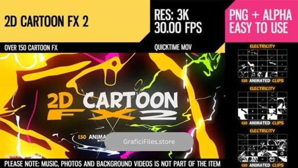 دانلود فوتیج افکت کارتونی 2D Cartoon FX 2