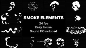 دانلود المان موشن گرافیک دود 2D FX Smoke Elements