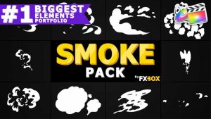 پروژه آماده فاینال کات پرو المان کارتونی دود 2D FX SMOKE Elements
