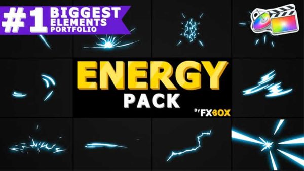 پروژه آماده فاینال کات افکت کارتونی انرژی 2DFX Energy Elements