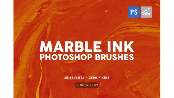 دانلود براش جوهر فتوشاپ Marble Ink Photoshop Brushes Vol. 1