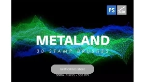 دانلود براش فتوشاپ Metalandscape Photoshop Stamp Brushes