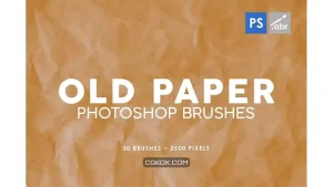 دانلود براش کاغذ کهنه فتوشاپ Old Paper Photoshop Stamp Brushes