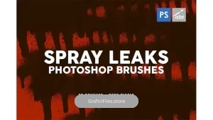 دانلود براش اسپری فتوشاپ Spray Leaks Photoshop Stamp Brushes