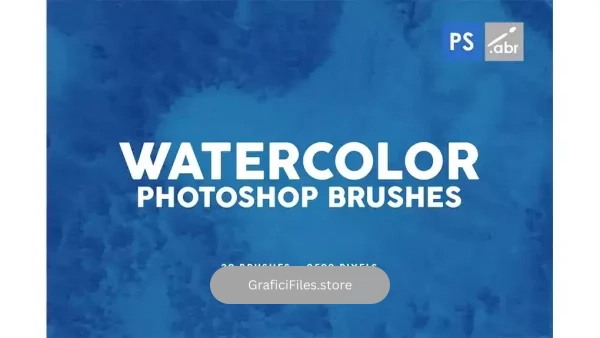 دانلود براش آبرنگ فتوشاپ Watercolor Texture Photoshop Brushes Vol. 3