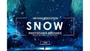 دانلود براش برف فتوشاپ Snow Photoshop Brushes