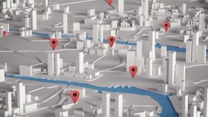 دانلود فوتیج نقشه راهنما سه بعدی 3D Relief Map With Markers