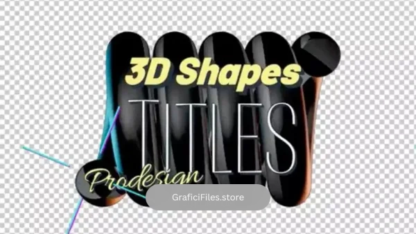 پروژه افترافکت تایتل اشکال سه بعدی 3D Shapes Titles