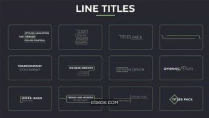 پروژه پریمیر تایتل Line Titles