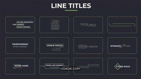 پروژه پریمیر تایتل Line Titles