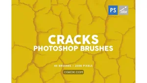 دانلود براش ترک خوردگی فتوشاپ Cracks Photoshop Stamp Brushes