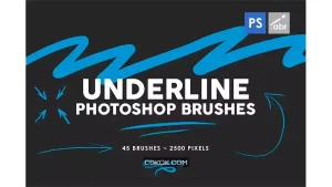 دانلود براش خط فتوشاپ Underline Photoshop Stamp Brushes Vol. 1