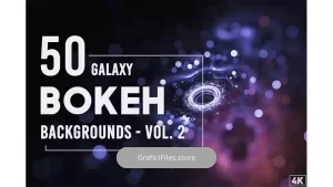 دانلود بکگراند بوکه کهکشان Galaxy Bokeh Backgrounds – Vol. 2