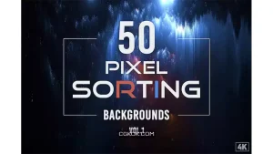 دانلود بکگراند پیکسلی Pixel Sorting Backgrounds – Vol. 1