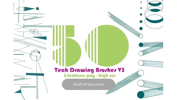 دانلود براش نقشه کشی فنی Technical Drawing Brushes & Transparent Png’s