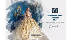 دانلود براش نقاشی دیجیتال فتوشاپ Painting Artistic Brushes Vol.4