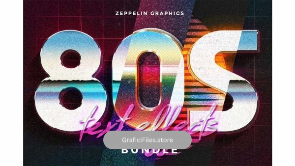 دانلود افکت متن 80s Text Effects Minibundle