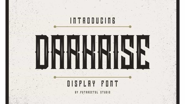 فونت انگلیسی کلاسیک برای تیتر Darkrise Typeface