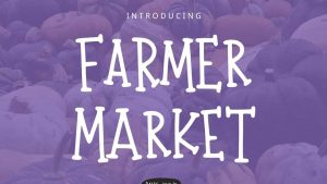 فونت انگلیسی گرافیکی فروشگاه کشاورزی – Farmer Market Simple Font