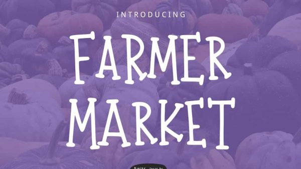 فونت انگلیسی گرافیکی فروشگاه کشاورزی – Farmer Market Simple Font