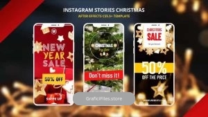 پروژه افترافکت استوری کریسمس در اینستاگرام Instagtam Christmas Stories