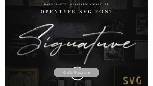 فونت انگلیسی به سبک امضا JV Signature SVG – Opentype SVG