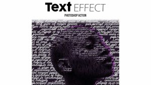 اکشن تایپوگرافی روی عکس در فتوشاپ – Text Effect Photoshop Action