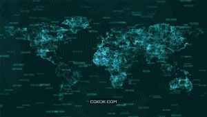 دانلود فوتیج نقشه جهان A connected world