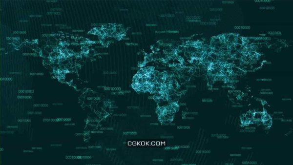 دانلود فوتیج نقشه جهان A connected world